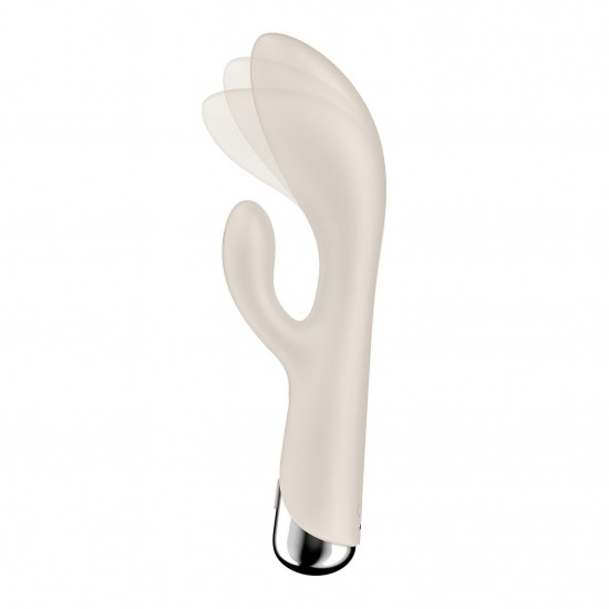 Вібратор-кролик з ротацією Satisfyer Spinning Rabbit 1 Beige, 3 мотори Вібратор-кролик з ротацією Satisfyer Spinning Rabbit 1 Beige, 3 мотори