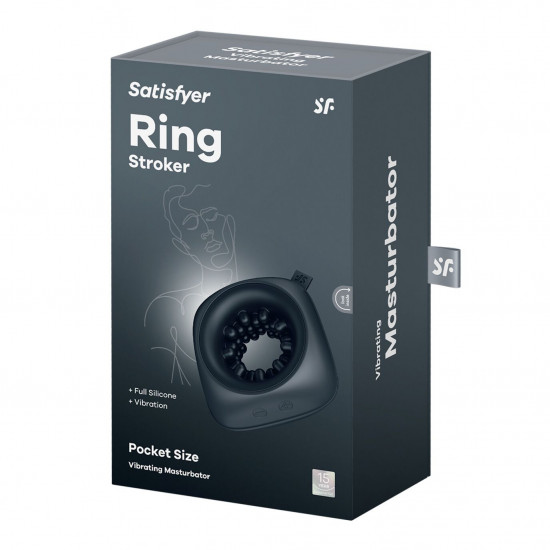 Мастурбатор Satisfyer Ring Stroker, 12 режимів вібрації, універсальний, компактний Мастурбатор Satisfyer Ring Stroker, 12 режимів вібрації, універсальний, компактний
