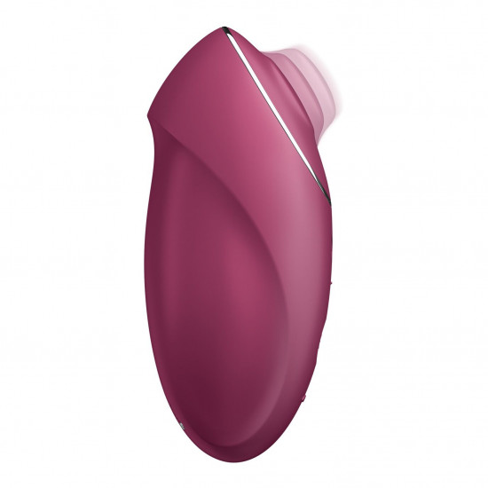 Вібростимулятор-пульсатор Satisfyer Tap & Climax 1 Red, ефект постукування пальцем, 2 мотори Вібростимулятор-пульсатор Satisfyer Tap & Climax 1 Red, ефект постукування пальцем, 2 мотори