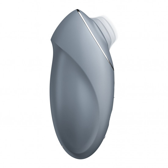 Вібростимулятор-пульсатор Satisfyer Tap & Climax 1 Bluegrey, ефект постукування пальцем, 2 мотори Вібростимулятор-пульсатор Satisfyer Tap & Climax 1 Bluegrey, ефект постукування пальцем, 2 мотори