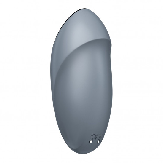 Вібростимулятор-пульсатор Satisfyer Tap & Climax 1 Bluegrey, ефект постукування пальцем, 2 мотори Вібростимулятор-пульсатор Satisfyer Tap & Climax 1 Bluegrey, ефект постукування пальцем, 2 мотори