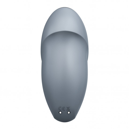 Вібростимулятор-пульсатор Satisfyer Tap & Climax 1 Bluegrey, ефект постукування пальцем, 2 мотори Вібростимулятор-пульсатор Satisfyer Tap & Climax 1 Bluegrey, ефект постукування пальцем, 2 мотори