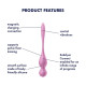 Вагінальні смарт-кульки з вібрацією Satisfyer Love Birds 1 Connect App Pink, 78 г Вагінальні смарт-кульки з вібрацією Satisfyer Love Birds 1 Connect App Pink, 78 г