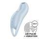 Вакуумний кліторальний стимулятор з вібрацією Satisfyer Pocket Pro 1 Blue Вакуумний кліторальний стимулятор з вібрацією Satisfyer Pocket Pro 1 Blue