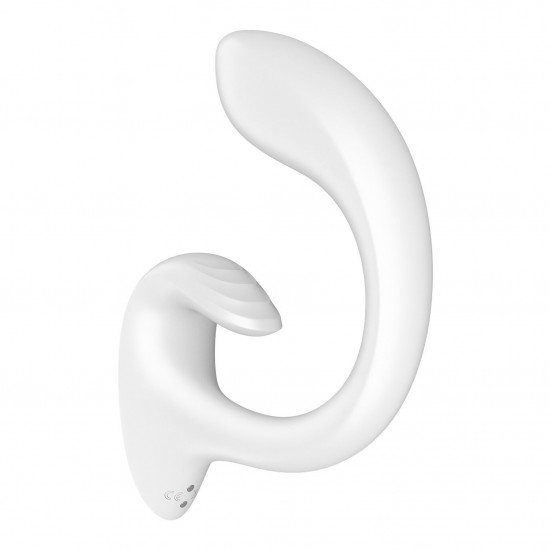 Вагінально-кліторальний вібратор Satisfyer G for Goddess 1 White, 2 мотори Вагінально-кліторальний вібратор Satisfyer G for Goddess 1 White, 2 мотори
