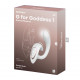 Вагінально-кліторальний вібратор Satisfyer G for Goddess 1 White, 2 мотори Вагінально-кліторальний вібратор Satisfyer G for Goddess 1 White, 2 мотори