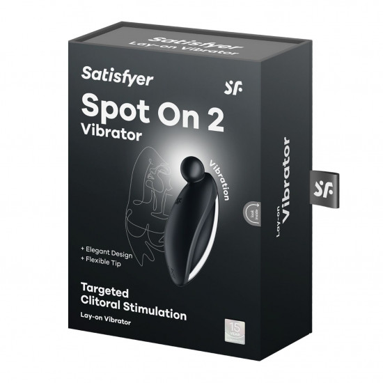 Вібратор для зовнішньої стимуляції Satisfyer Spot On 2 Black, дуже потужний, гнучкий відросток Вібратор для зовнішньої стимуляції Satisfyer Spot On 2 Black, дуже потужний, гнучкий відросток