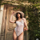 Боді Obsessive Alissium Teddy White, XL/2XL, ліф з м’якою чашкою, високі вирізи для ніг Боді Obsessive Alissium Teddy White, XL/2XL, ліф з м’якою чашкою, високі вирізи для ніг