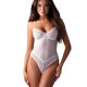 Боді Obsessive Alissium Teddy White, XL/2XL, ліф з м’якою чашкою, високі вирізи для ніг Боді Obsessive Alissium Teddy White, XL/2XL, ліф з м’якою чашкою, високі вирізи для ніг