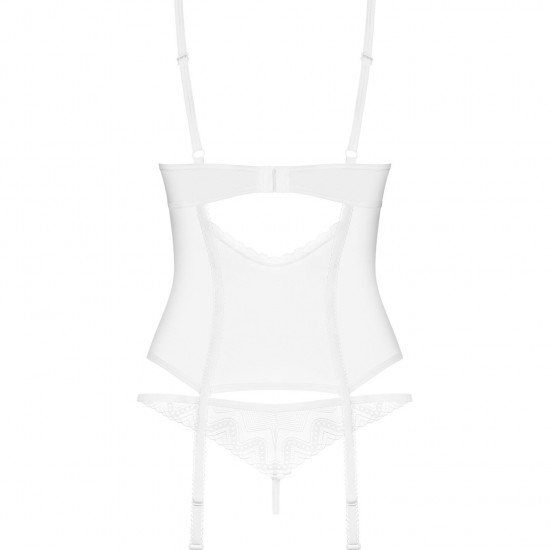 Корсет Obsessive Alissium corset & thong, M/L, гнучкі кісточки, відкрита спина, стрінги в комплекті Корсет Obsessive Alissium corset & thong, M/L, гнучкі кісточки, відкрита спина, стрінги в комплекті
