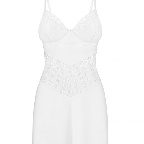 Пеньюар Obsessive Alissium chemise & thong, XS/S, мереживний ліф, стрінги в комплекті Пеньюар Obsessive Alissium chemise & thong, XS/S, мереживний ліф, стрінги в комплекті