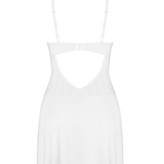 Пеньюар Obsessive Alissium chemise & thong, XS/S, мереживний ліф, стрінги в комплекті Пеньюар Obsessive Alissium chemise & thong, XS/S, мереживний ліф, стрінги в комплекті
