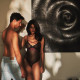 Боді Obsessive Novenes teddy, XS/S, прозоре, чашки на кісточках, декор у вигляді стрічок Боді Obsessive Novenes teddy, XS/S, прозоре, чашки на кісточках, декор у вигляді стрічок
