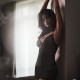 Пеньюар Obsessive Novenes chemise & thong, XS/S, обтислий, прозорий, зі стрепами, стрінги в комплект Пеньюар Obsessive Novenes chemise & thong, XS/S, обтислий, прозорий, зі стрепами, стрінги в комплект