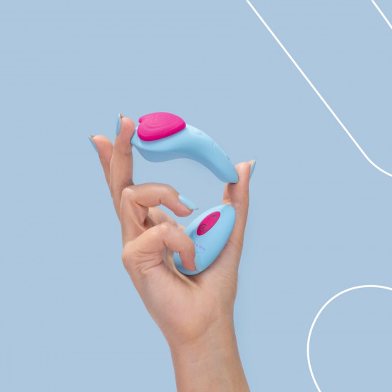 Вібратор у трусики FairyGasm HeartGem blue, на магніті, пульт ДК Вібратор у трусики FairyGasm HeartGem blue, на магніті, пульт ДК