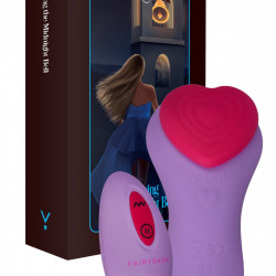 Вібратор у трусики FairyGasm HeartGem violet, на магніті, пульт ДК