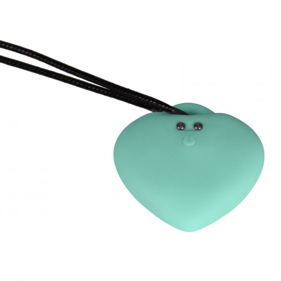 Мінівібратор «Сердечко» FairyGasm PleasureStone green, 9 режимів, на шнурку Мінівібратор «Сердечко» FairyGasm PleasureStone green, 9 режимів, на шнурку