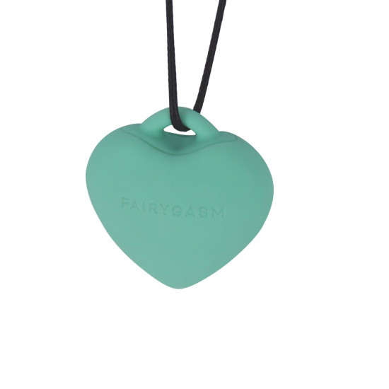 Мінівібратор «Сердечко» FairyGasm PleasureStone green, 9 режимів, на шнурку Мінівібратор «Сердечко» FairyGasm PleasureStone green, 9 режимів, на шнурку
