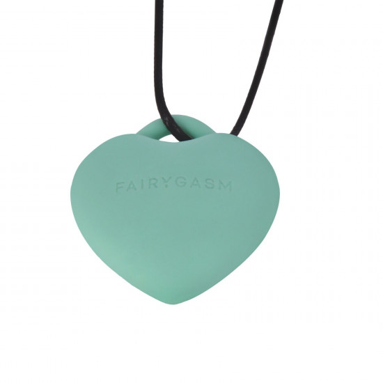 Мінівібратор «Сердечко» FairyGasm PleasureStone green, 9 режимів, на шнурку Мінівібратор «Сердечко» FairyGasm PleasureStone green, 9 режимів, на шнурку