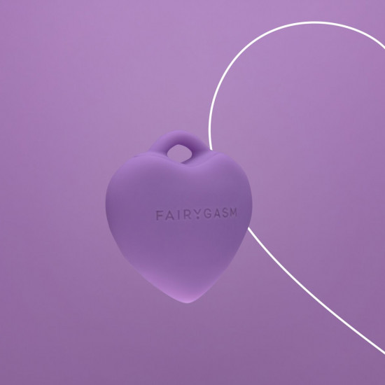 Мінівібратор «Сердечко» FairyGasm PleasureStone violet, 9 режимів, на шнурку Мінівібратор «Сердечко» FairyGasm PleasureStone violet, 9 режимів, на шнурку