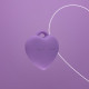 Мінівібратор «Сердечко» FairyGasm PleasureStone violet, 9 режимів, на шнурку Мінівібратор «Сердечко» FairyGasm PleasureStone violet, 9 режимів, на шнурку