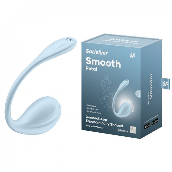 Смарт-віброяйце Satisfyer Smooth Petal Connect App Light Blue Смарт-віброяйце Satisfyer Smooth Petal Connect App Light Blue