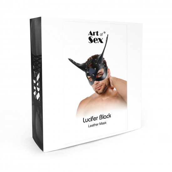 Шкіряна маска Art of Sex - Lucifer Black Шкіряна маска Art of Sex - Lucifer Black
