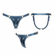 Трусики для страпона Strap-On-Me Leatherette Harness Generous - One Size - Blue Трусики для страпона Strap-On-Me Leatherette Harness Generous - One Size - Blue