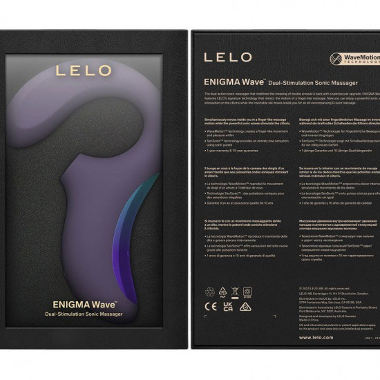 Кліторально-вагінальний звуковий стимулятор LELO Enigma WAVE Cyber Purple, 3 типи стимуляції Кліторально-вагінальний звуковий стимулятор LELO Enigma WAVE Cyber Purple, 3 типи стимуляції
