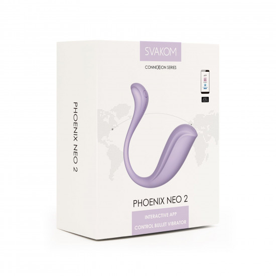 Інтерактивне віброяйце Svakom Phoenix Neo 2 Pastel Lilac, оновлена модель Інтерактивне віброяйце Svakom Phoenix Neo 2 Pastel Lilac, оновлена модель