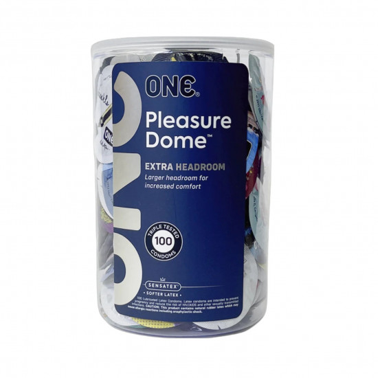 Набор презервативов ONE Pleasure Dome, 100 шт, гладкие, с расширенной головкой, упаковка-тубус
