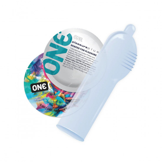 Презервативи ONE Pleasure Plus 12 шт, подарункова упаковка тюб Презервативи ONE Pleasure Plus 12 шт, подарункова упаковка тюб