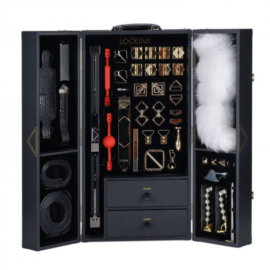 БДСМ-набір LOCKINK All-in-1 BDSM Play Kit - Crocodile Leather БДСМ-набір LOCKINK All-in-1 BDSM Play Kit - Crocodile Leather