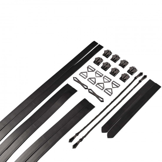 Набір із 8 ременів для зв'язування LOCKINK 8-Bondage-Straps Restraint Set - Black Набір із 8 ременів для зв'язування LOCKINK 8-Bondage-Straps Restraint Set - Black