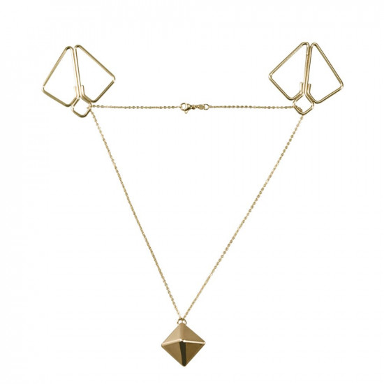 Затискачі для сосків з важкою підвіскою LOCKINK Nipple Clamps with Heavy Pendant - Golden Затискачі для сосків з важкою підвіскою LOCKINK Nipple Clamps with Heavy Pendant - Golden