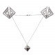 Затискачі для сосків з важкою підвіскою LOCKINK Adjustable Nipple Clamps with Heavy Pendant - Grey Затискачі для сосків з важкою підвіскою LOCKINK Adjustable Nipple Clamps with Heavy Pendant - Grey