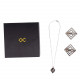 Затискачі для сосків з легкої підвіскою LOCKINK Adjustable Nipple Clamps with Light Pendant - Grey Затискачі для сосків з легкої підвіскою LOCKINK Adjustable Nipple Clamps with Light Pendant - Grey