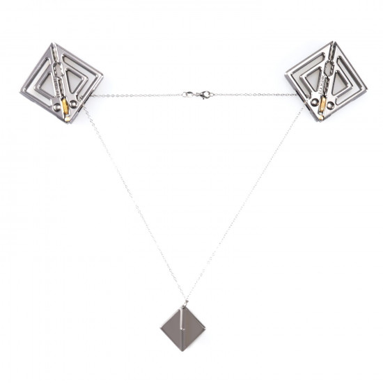 Затискачі для сосків з легкої підвіскою LOCKINK Adjustable Nipple Clamps with Light Pendant - Grey Затискачі для сосків з легкої підвіскою LOCKINK Adjustable Nipple Clamps with Light Pendant - Grey