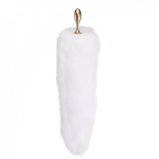 Металева анальна пробка Лисячий хвіст LOCKINK SEVANDA White Fox-Tail Anal Pear-shape Plug Металева анальна пробка Лисячий хвіст LOCKINK SEVANDA White Fox-Tail Anal Pear-shape Plug