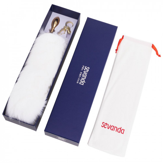 Металева анальна пробка Лисячий хвіст LOCKINK SEVANDA White Fox-Tail Anal Pear-shape Plug Металева анальна пробка Лисячий хвіст LOCKINK SEVANDA White Fox-Tail Anal Pear-shape Plug
