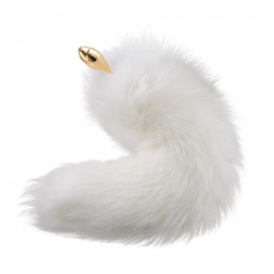 Металева анальна пробка Лисячий хвіст LOCKINK SEVANDA White Fox-Tail Anal Rose-shape Plug Металева анальна пробка Лисячий хвіст LOCKINK SEVANDA White Fox-Tail Anal Rose-shape Plug