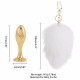 Металева анальна пробка Кролячий хвост LOCKINK SEVANDA White Bunny-Tail Anal Pear-shape Plug Металева анальна пробка Кролячий хвост LOCKINK SEVANDA White Bunny-Tail Anal Pear-shape Plug