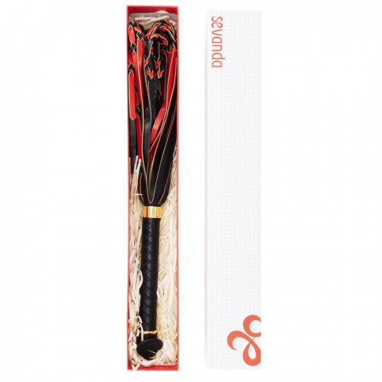 Флогер LOCKINK SEVANDA Red & Black Braided Tail Flogger Флогер LOCKINK SEVANDA Red & Black Braided Tail Flogger