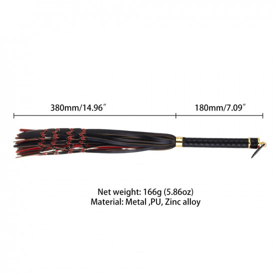 Флогер LOCKINK SEVANDA Red & Black Braided Tail Flogger Флогер LOCKINK SEVANDA Red & Black Braided Tail Flogger