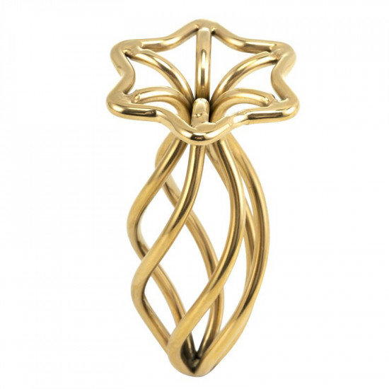 Анальна пробка LOCKINK SEVANDA Hollow Spiral Golden Metal Anal Plug - L size Анальна пробка LOCKINK SEVANDA Hollow Spiral Golden Metal Anal Plug - L size