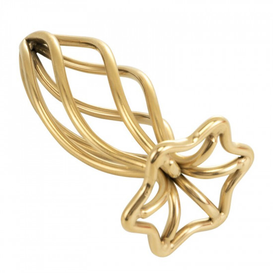 Анальна пробка LOCKINK SEVANDA Hollow Spiral Golden Metal Anal Plug - L size Анальна пробка LOCKINK SEVANDA Hollow Spiral Golden Metal Anal Plug - L size