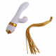 Вібратор-кролик з флогером LOCKINK SEVANDA Whip Vibrating Massage Wand - White & Golden Вібратор-кролик з флогером LOCKINK SEVANDA Whip Vibrating Massage Wand - White & Golden