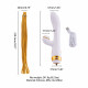 Вібратор-кролик з флогером LOCKINK SEVANDA Whip Vibrating Massage Wand - White & Golden Вібратор-кролик з флогером LOCKINK SEVANDA Whip Vibrating Massage Wand - White & Golden