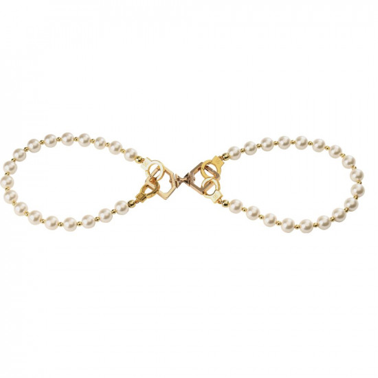 Перлинний нашийник з повідцем та наручниками LOCKINK Pearl Bondage & Restraint Set Перлинний нашийник з повідцем та наручниками LOCKINK Pearl Bondage & Restraint Set