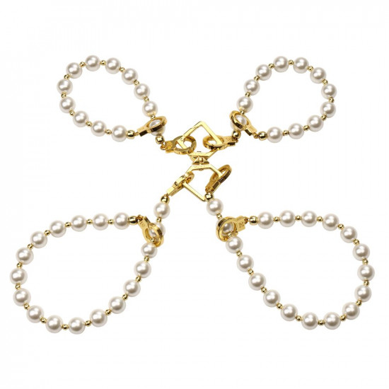 Перлинні наручники та поножі LOCKINK Pearl Bondage & Restraint Set Перлинні наручники та поножі LOCKINK Pearl Bondage & Restraint Set